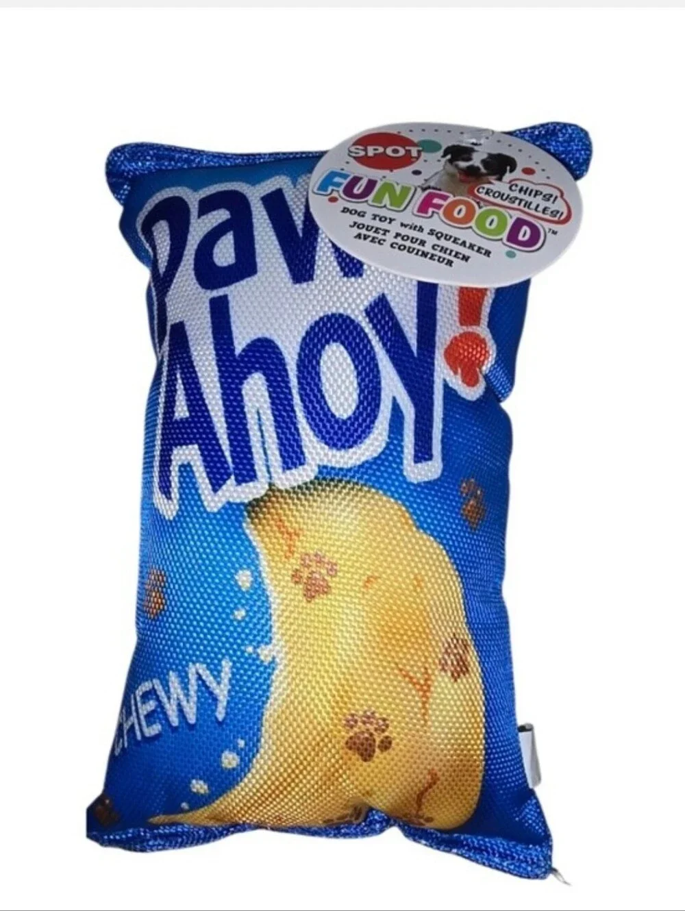 Paw's Ahoy Blue Plush Dog Chew Toy by